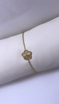 Golden clover bracelet
